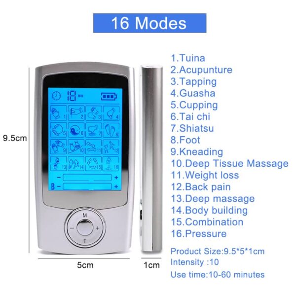 16 Mode Dual Output Digital Electronic Pulse Massager - Image 6