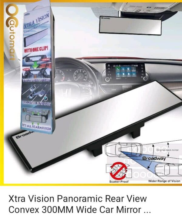Panoramic Wide Angle Rearview Car Mirror