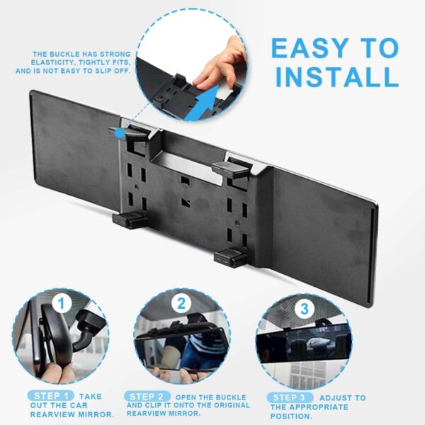 Panoramic Wide Angle Rearview Car Mirror - Image 8